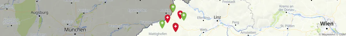 Map view for Pharmacies emergency services nearby Suben (Schärding, Oberösterreich)